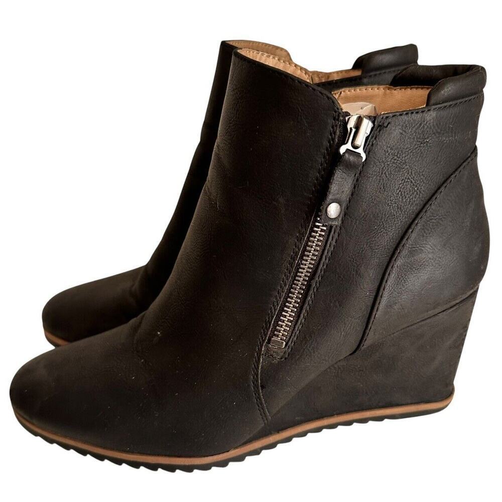 Soul Naturalizer Womens Size 10M Haley Black Wedge Boots Shoes Careerwear Witchy - Picture 6 of 16
